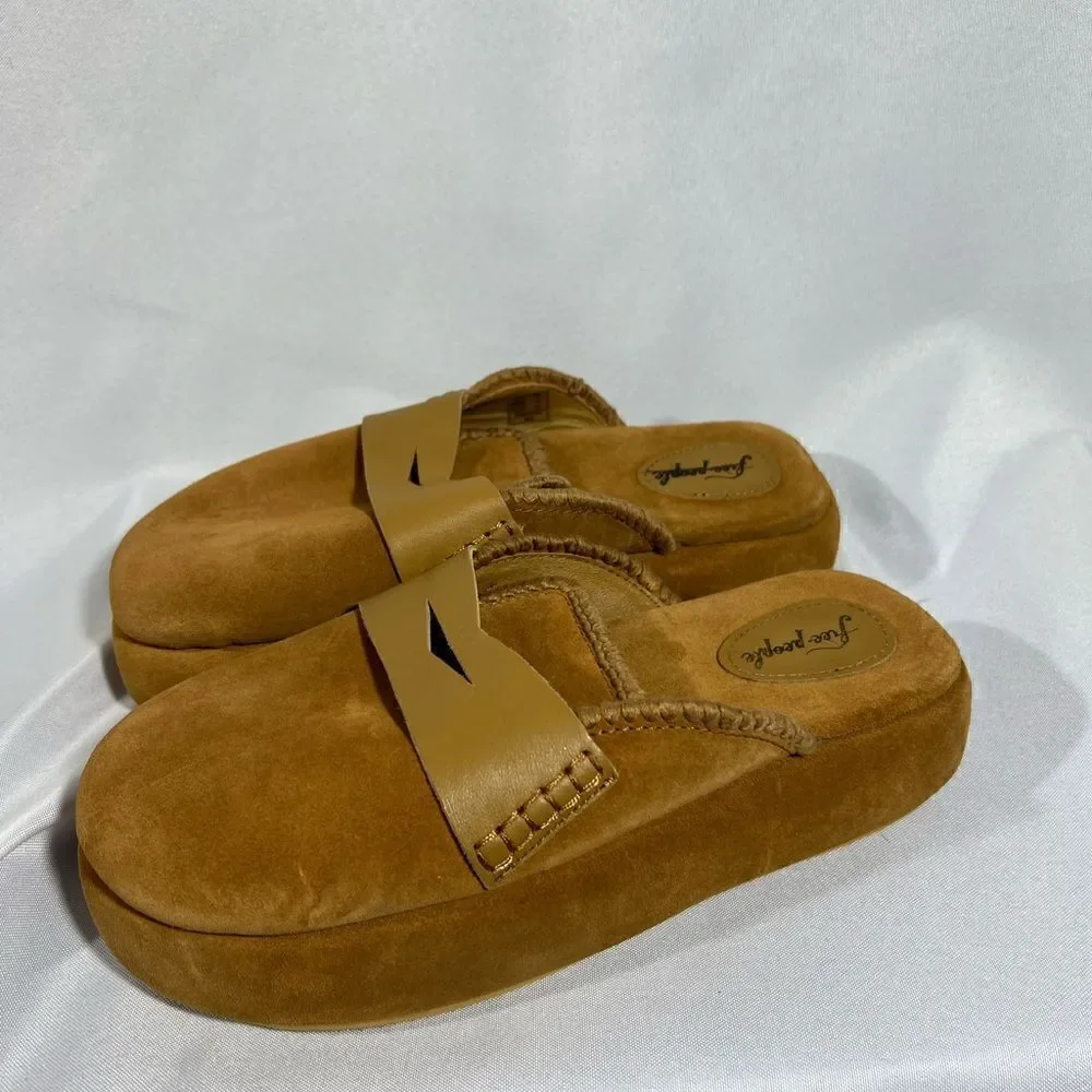 FREE PEOPLE MULHOLLAND MULES NEW IN BEIGE SIZE 39.5
